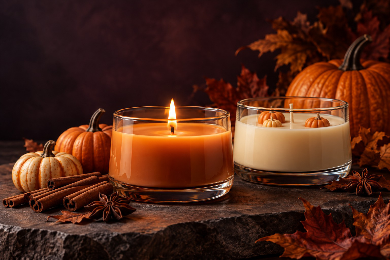 Velas artesanales de la colección de otoño KERO